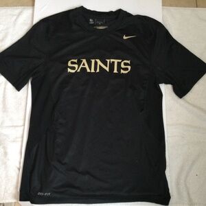 Nike Dri-fit New Orleans Saints Short Sleeve T-Shirt Shirt, size Large, NFL